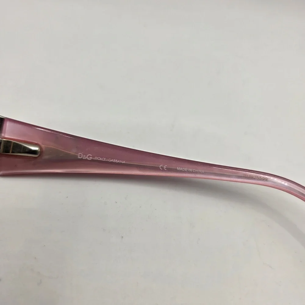D&G Dolce & Gabbana 5037 101 Silver Pink‎ Rectangular Frames 52-16-135 Y2K Vtg